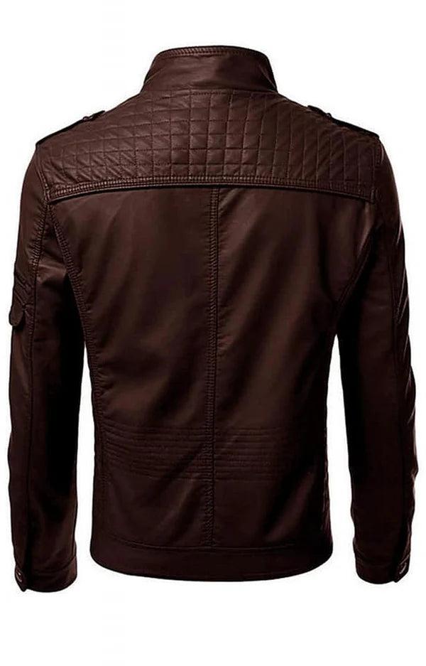 QUETTA JACKET Genuine Leather Biker Style Jacket For Men