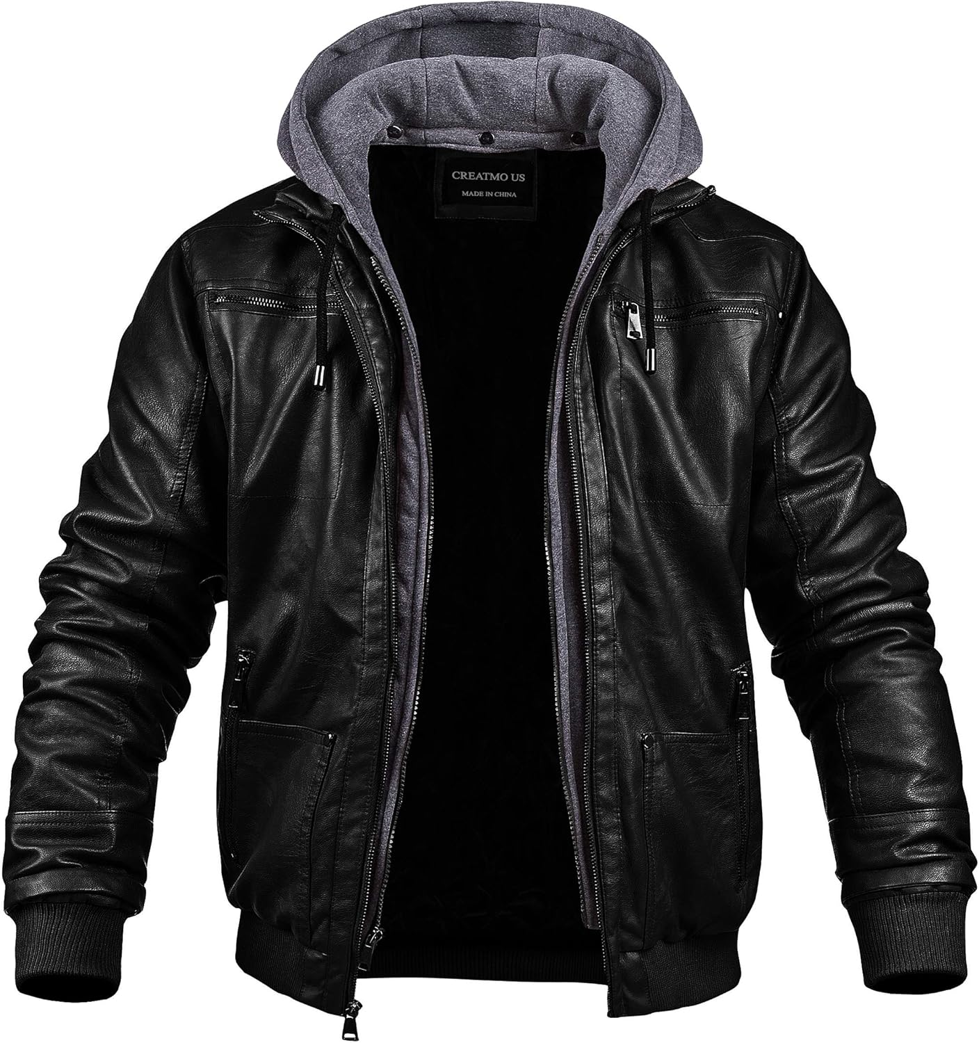 Blingsoul Leather Bomber Jackets For Men